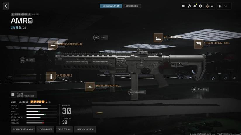 Best AMR9 loadout, class build in MW3
