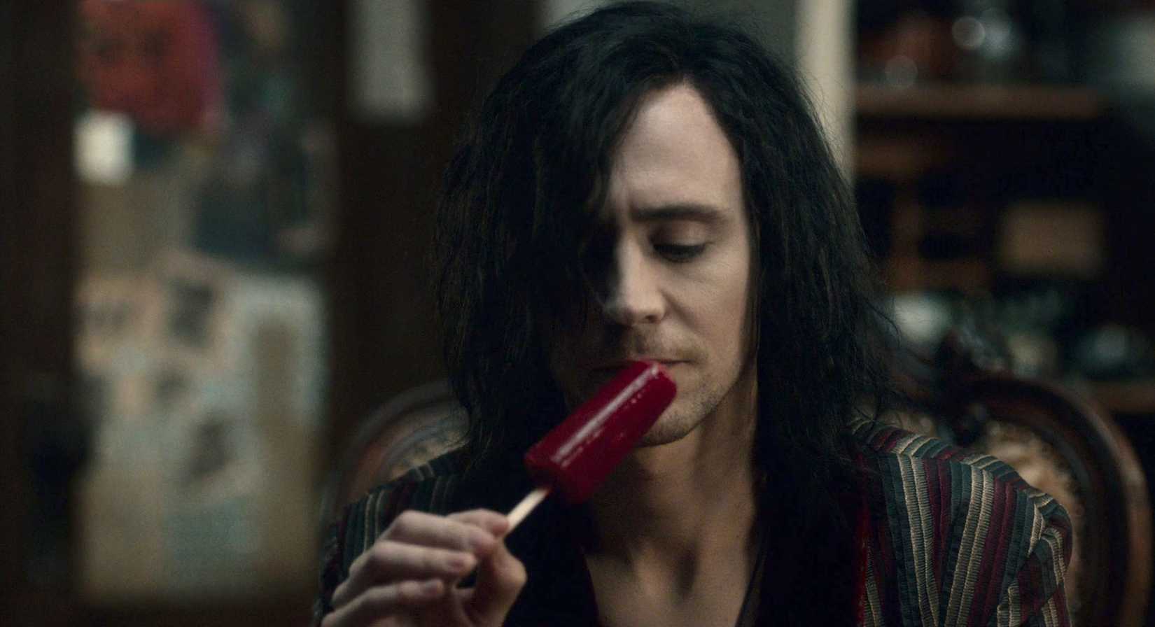 Tom Hiddleston’s vampire in only Lovers Left Alive sniffs a blood popsicle