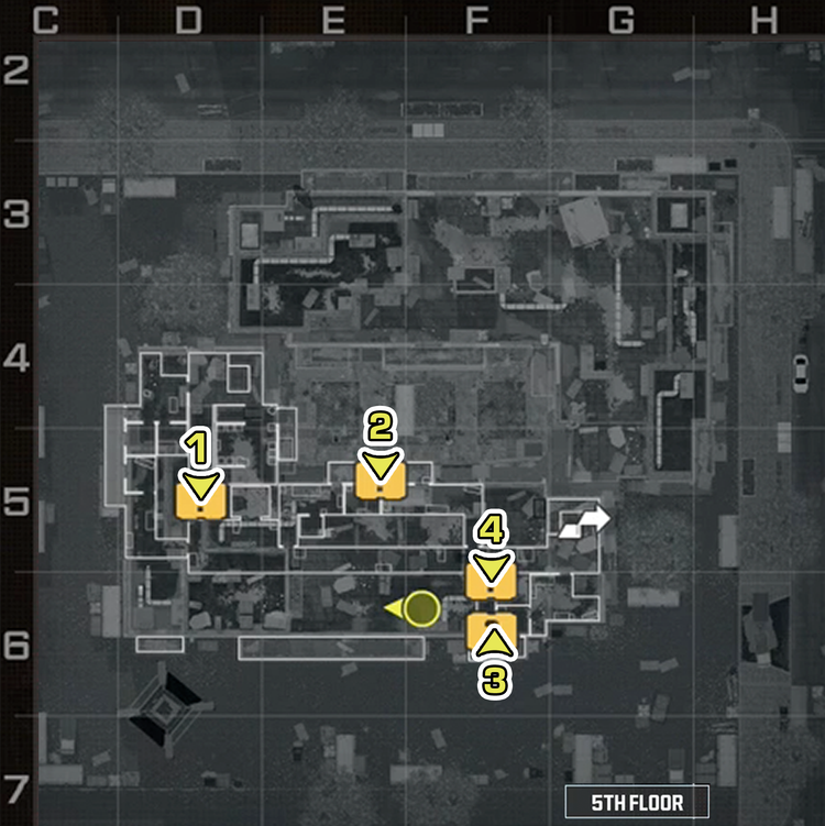 Cod Map In High Rise ‘Highrise’ item and weapon locations in MW3