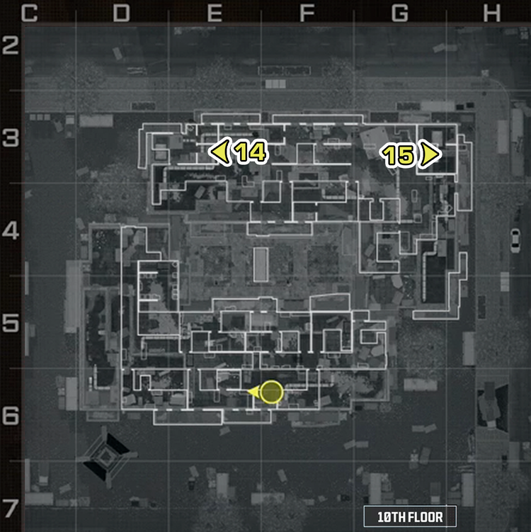 ‘Highrise’ item and weapon locations in MW3