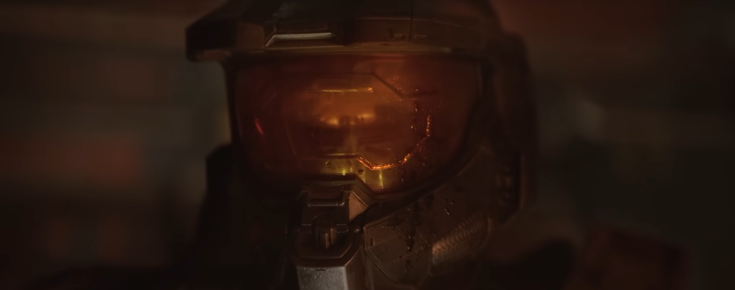 Master Chief in his helmet looking at the camera in Halo season 2