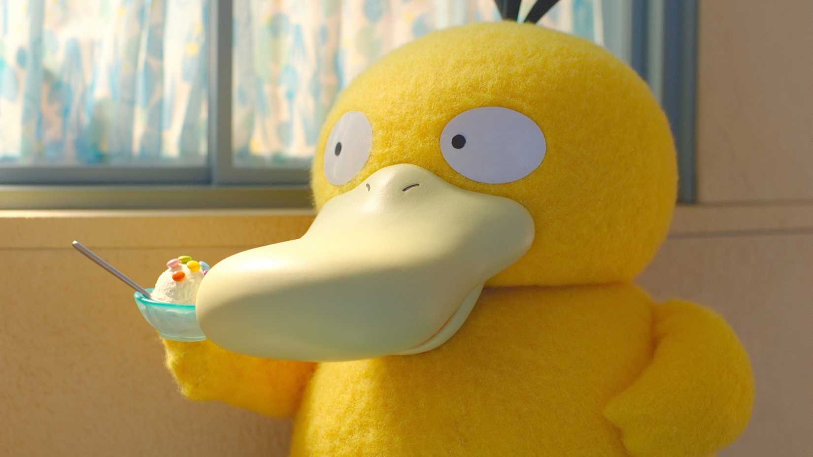 Psyduck đang thưởng thức kem