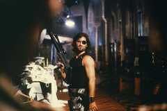 Kurt Russell as Snake Plissken on the set of Escape From New York