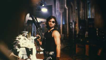 Kurt Russell as Snake Plissken on the set of Escape From New York