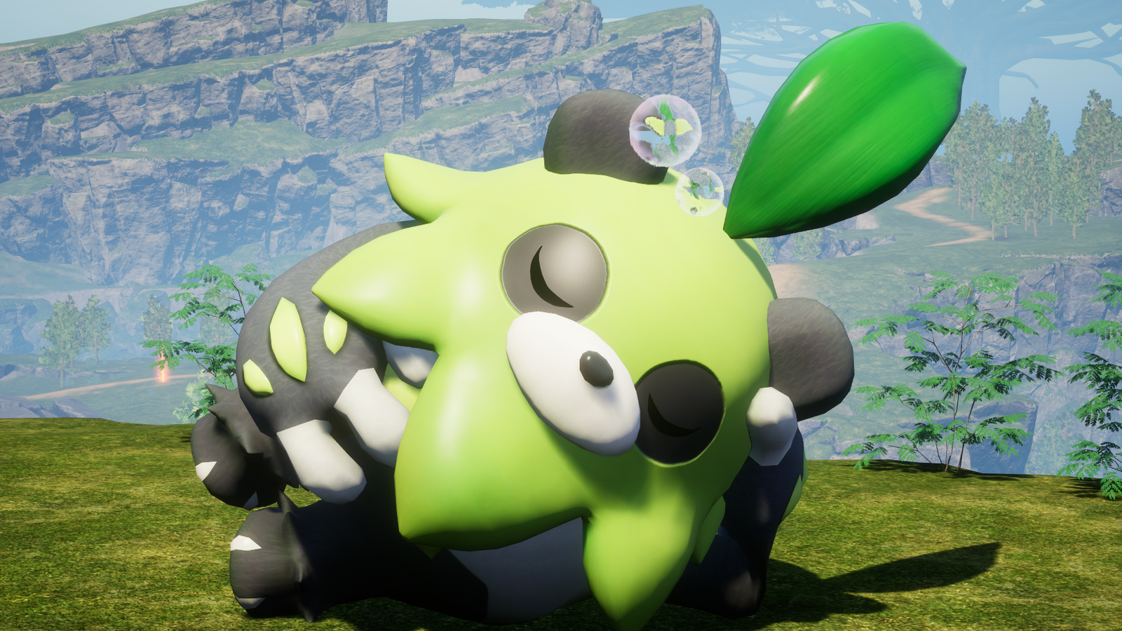 Mossanda from Palworld naps