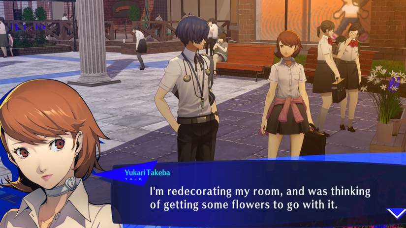 The main character talks to Yukari to advance the Lovers arcana social link in Persona 3 Reload.