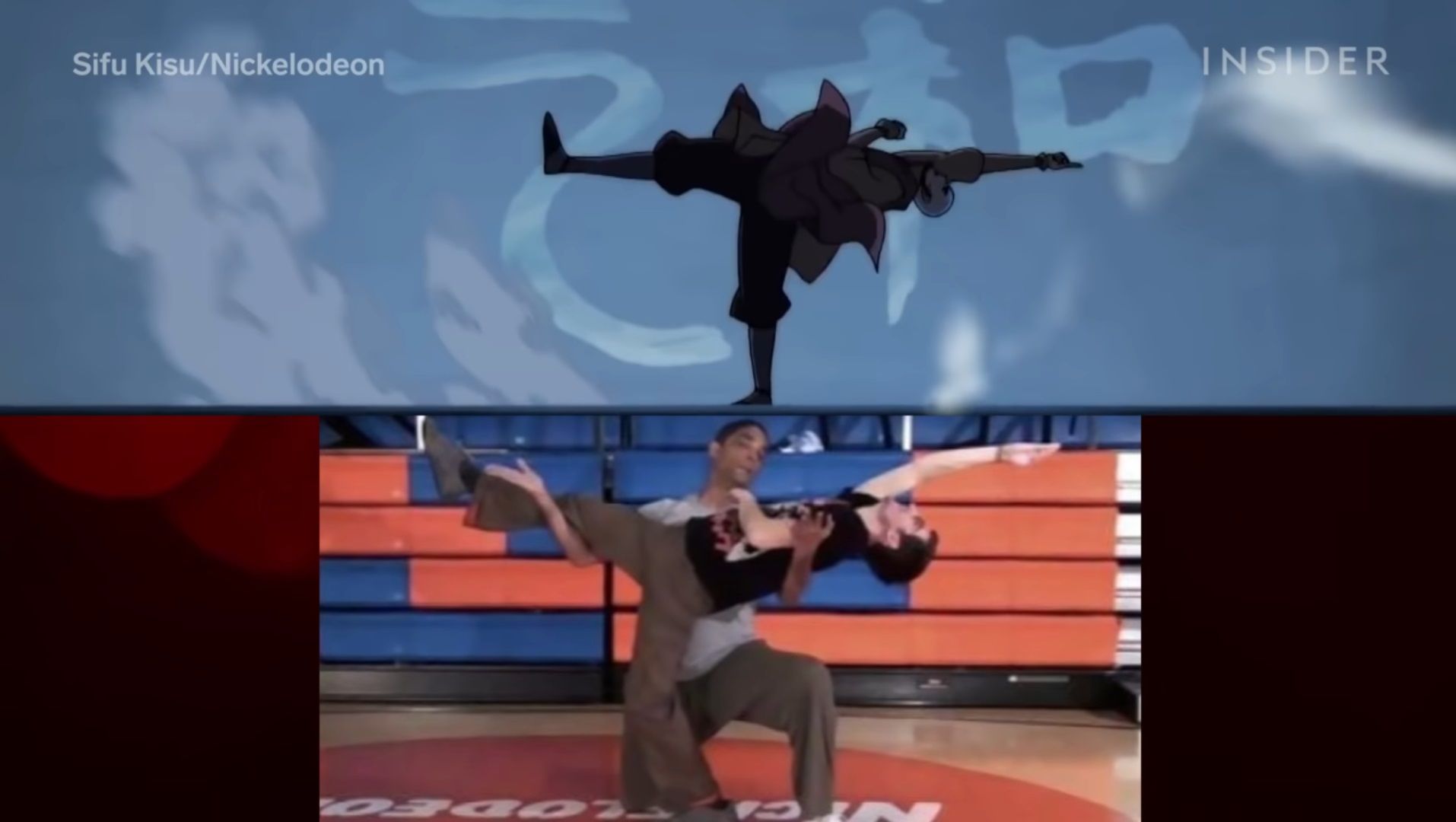 Production reference image showing martial arts basis for airbending movement
