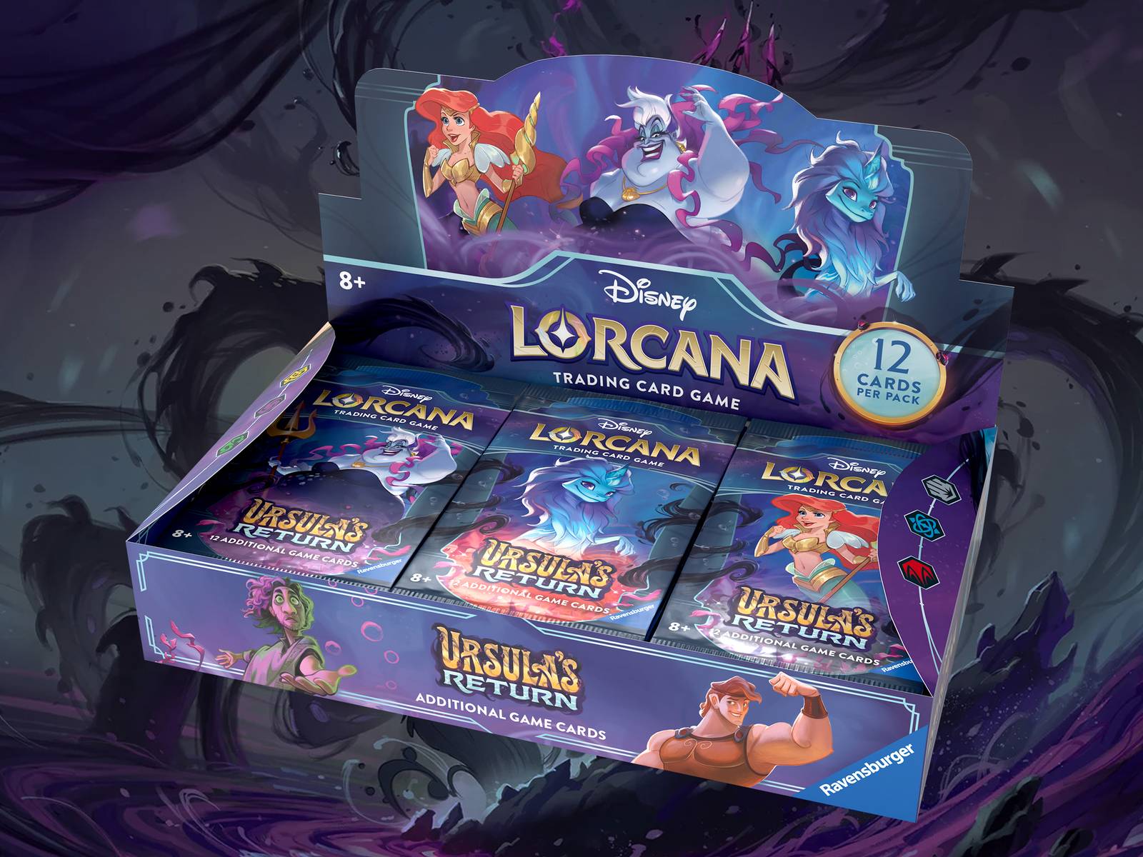 Disney Lorcana: Ursula's Return 4ボックス Disney Lorcana Ursula's Return Collector Collectable Trading