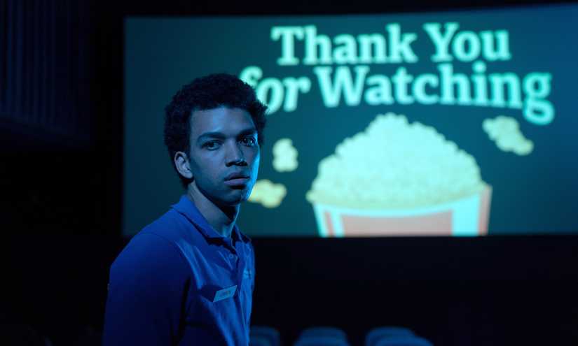 Still from I Saw the TV Glow showing the film’s eerie theatrical vibe