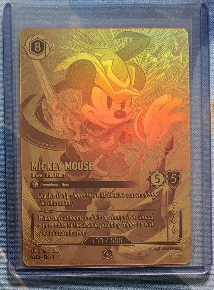 Disney Lorcana's first tournament winner gets a gold Mickey Mouse card