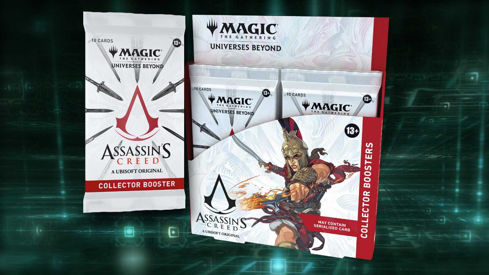assassin's creed mtg serialized cards Amazon.com: Magic: The Gathering - Assassin's Creed Collector Booster Box |  12 Collector Boosters (10 Cards in Each Pack) main image 0