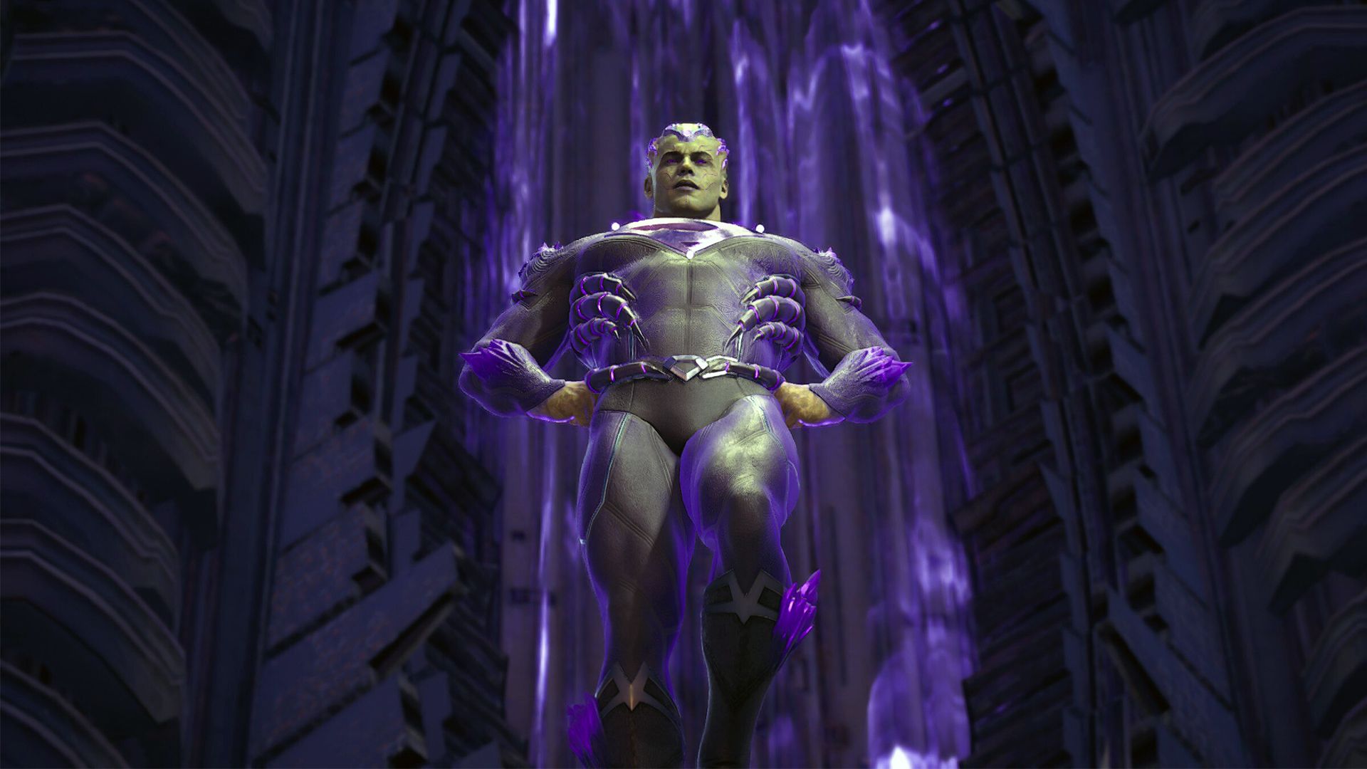 A screenshot of Brainiac in his Superman form from Suicide Squad: Kill the Justice League