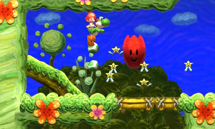 Yoshi's New Island has some things old, some things new, some gigantic bats