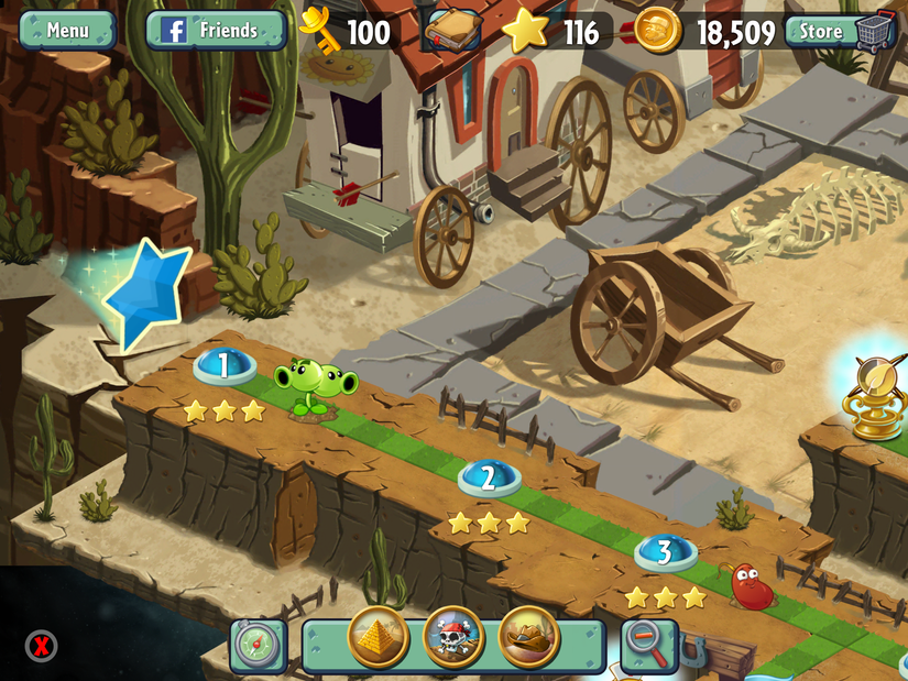 Plants vs. Zombies 2: It's About Time's campaign threads 'Brain Busters'