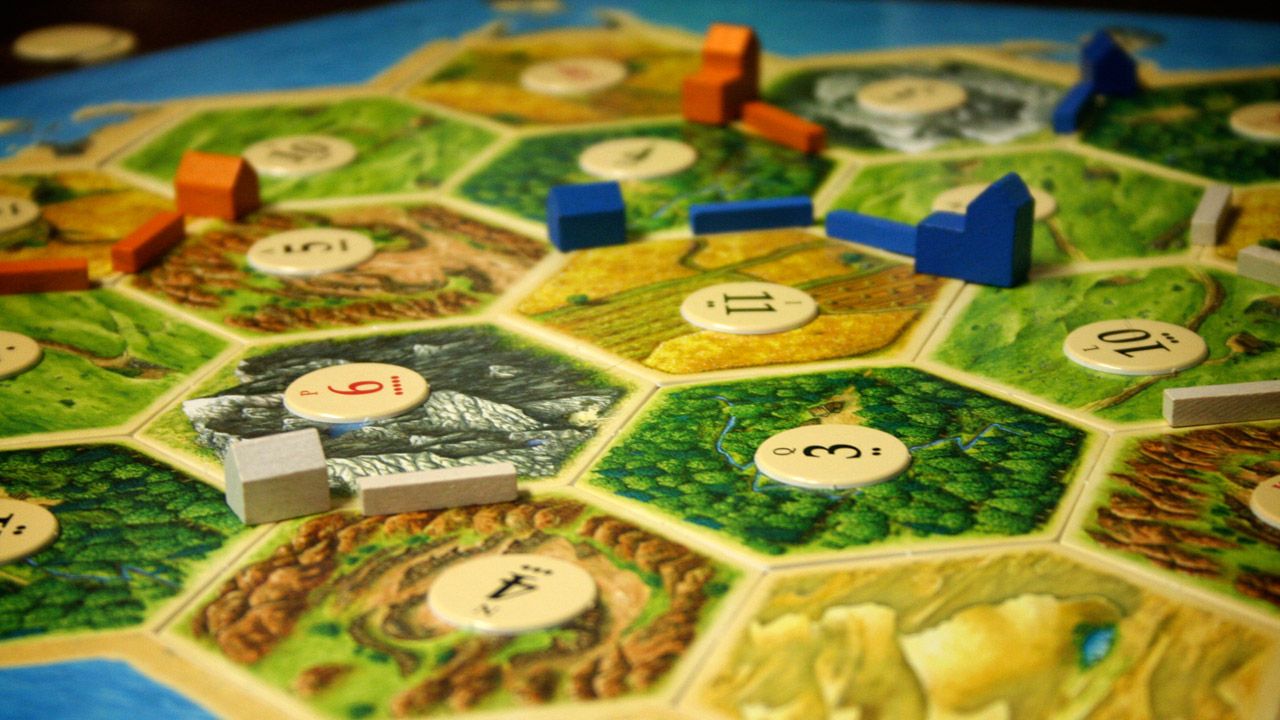 Catan game board