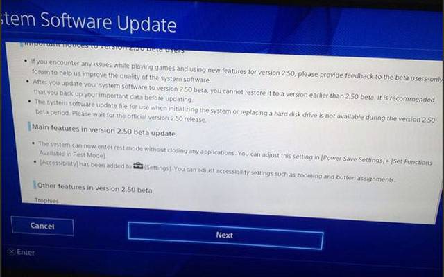 Sony beta testing new PS4 firmware version 2.50, includes suspend mode