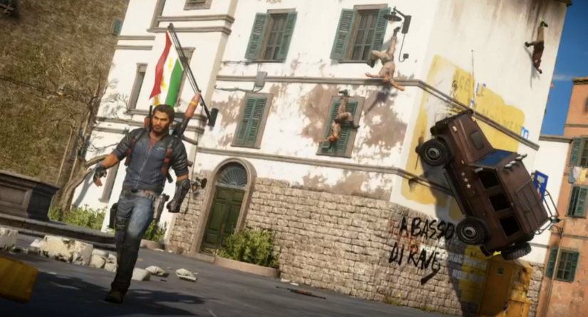 Scenes from Just Cause 3's destructive playground
