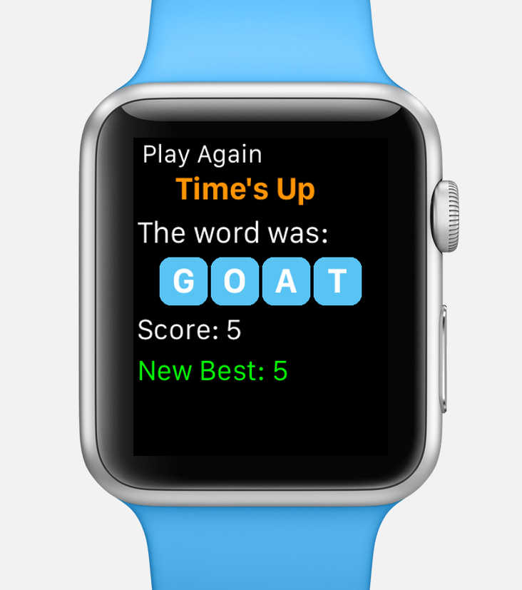 Apple Watch's four-letter word game