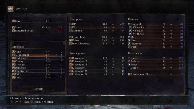 Every item on Dark Souls 3's intimidating Status screen, explained