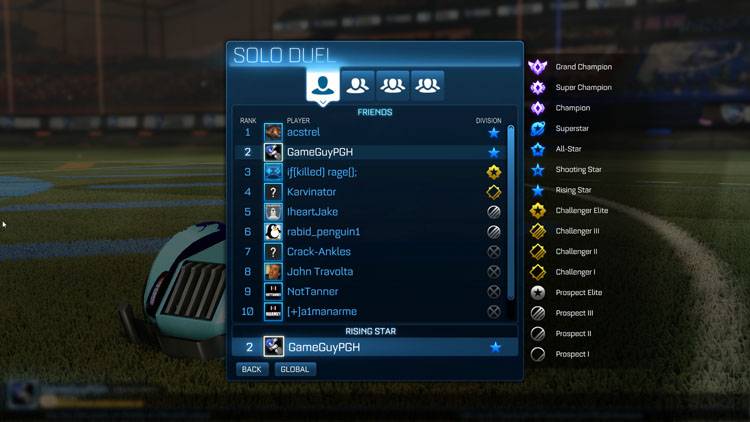 Rocket League game modes and ranking guide