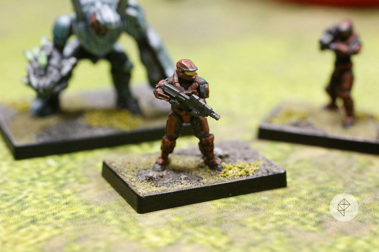 a photo of miniatures from Halo: Ground Command