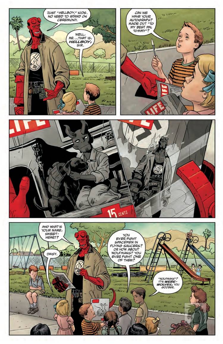 Read the whole first issue of Hellboy and the B.P.R.D: 1953 right here