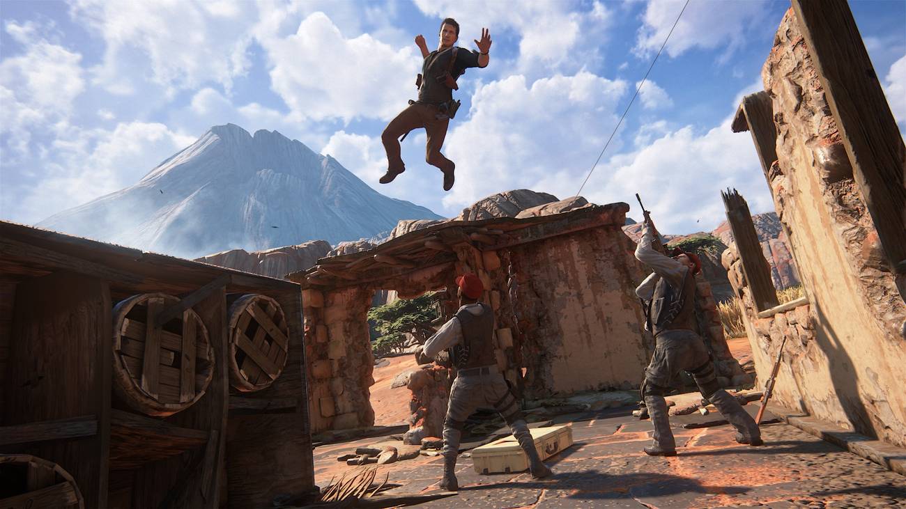 Uncharted 4 leaping attack