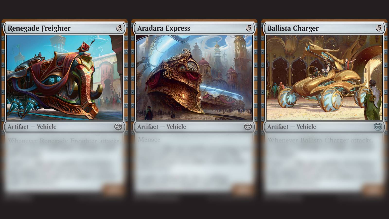 An exclusive look at three new cards from Magic's upcoming set, Kaladesh