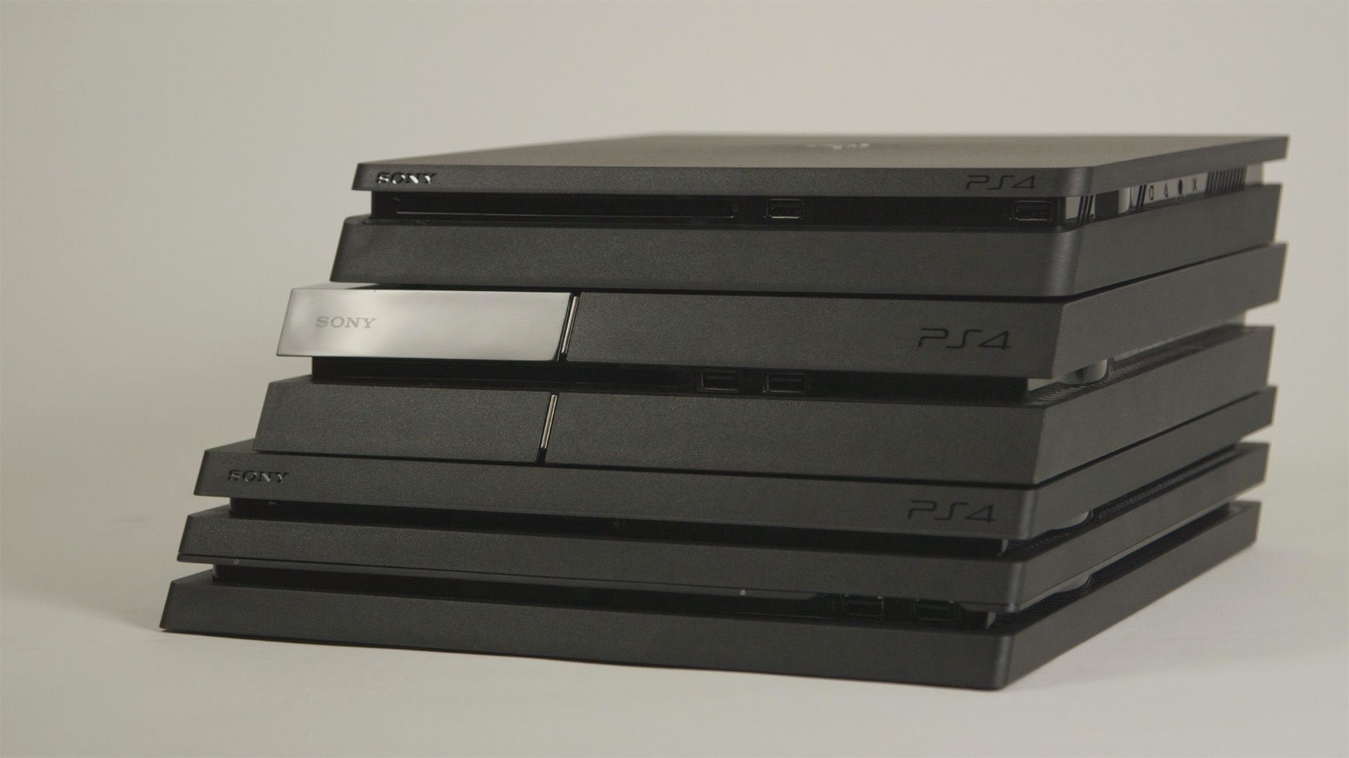 PlayStation 4 stack (PS4, PS4 Slim, PS4 Pro)