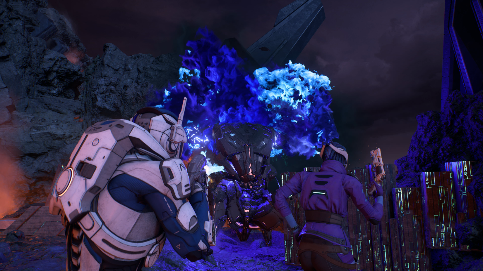 Mass Effect: Andromeda - firing a gun