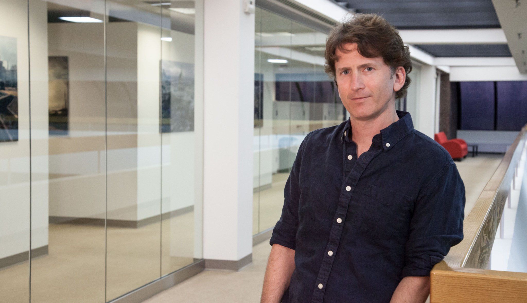 Todd Howard at a Bethesda event