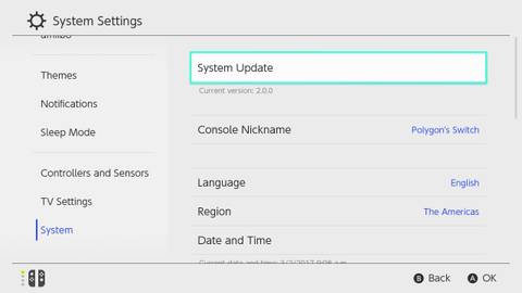 Nintendo Switch day-one update takes less than a minute to download