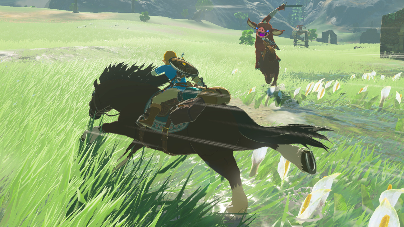The Legend of Zelda: Breath of the Wild - Link on horseback screenshot
