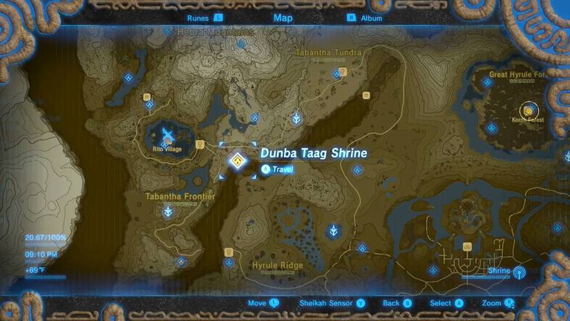 Zelda: Breath of the Wild guide: Dunba Taag shrine location, treasure ...