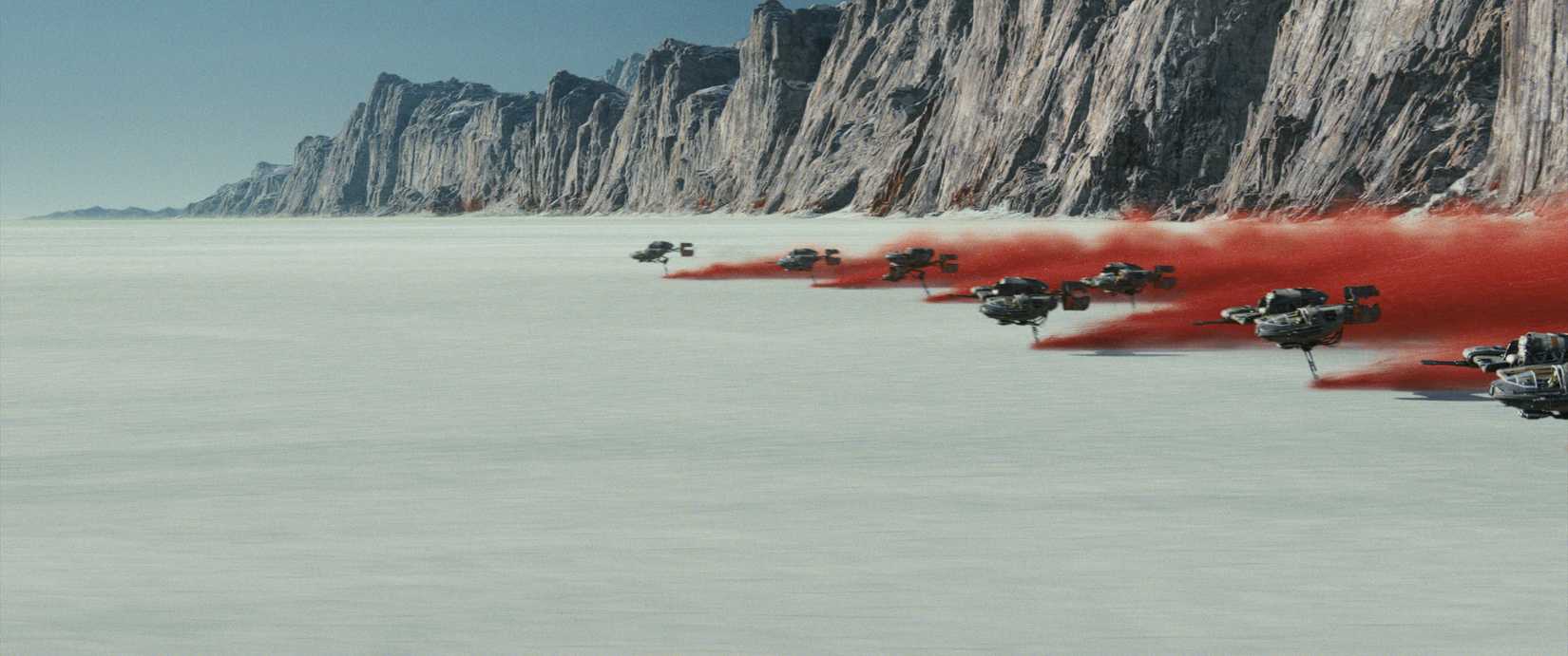 Star Wars: The Last Jedi - Resistance fighters approaching AT-ATs