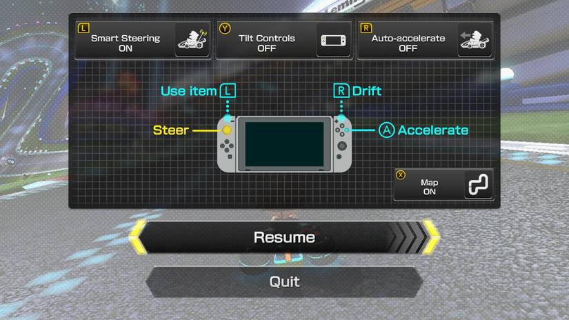 Mario Kart 8 Deluxe makes the game steer for you by default