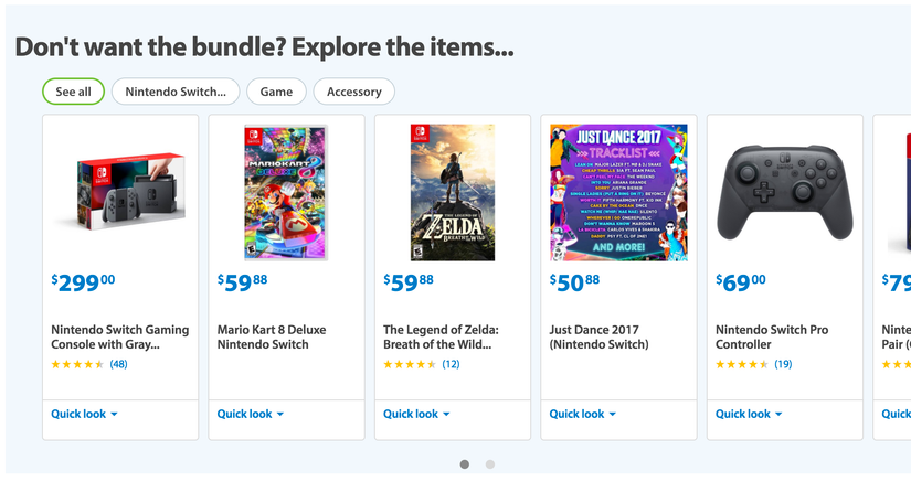 Walmart has Nintendo Switch in stock online, how to avoid the bundle