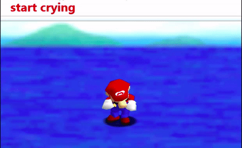 Mario crying in Super Mario 64 is pure and heartbreaking