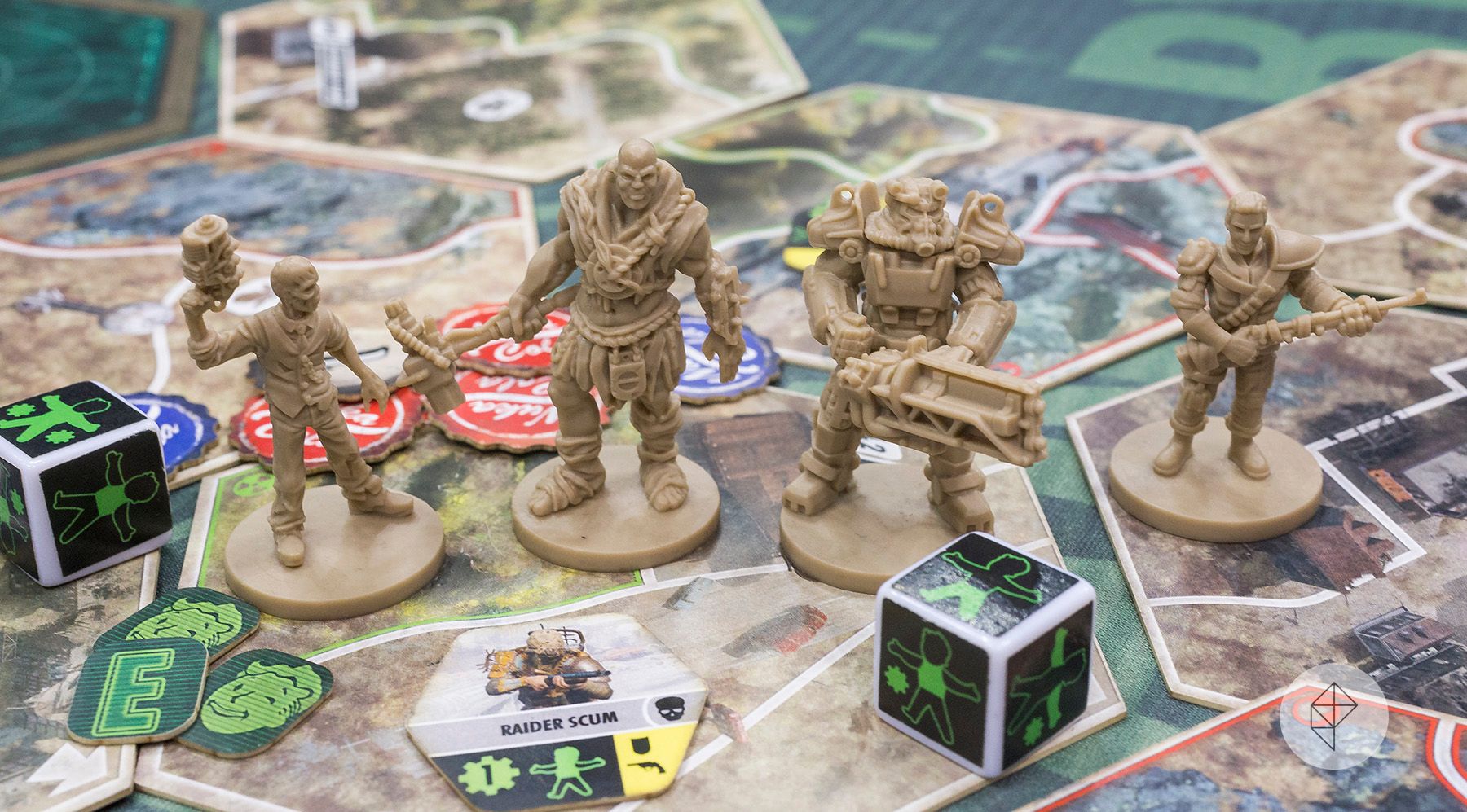 Left to right, the Ghoul, the Super Mutant, the Brotherhood of Steel Outcast and the Vault Dweller