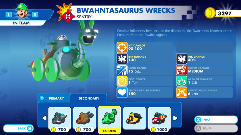 Mario + Rabbids Kingdom Battle weapons guide