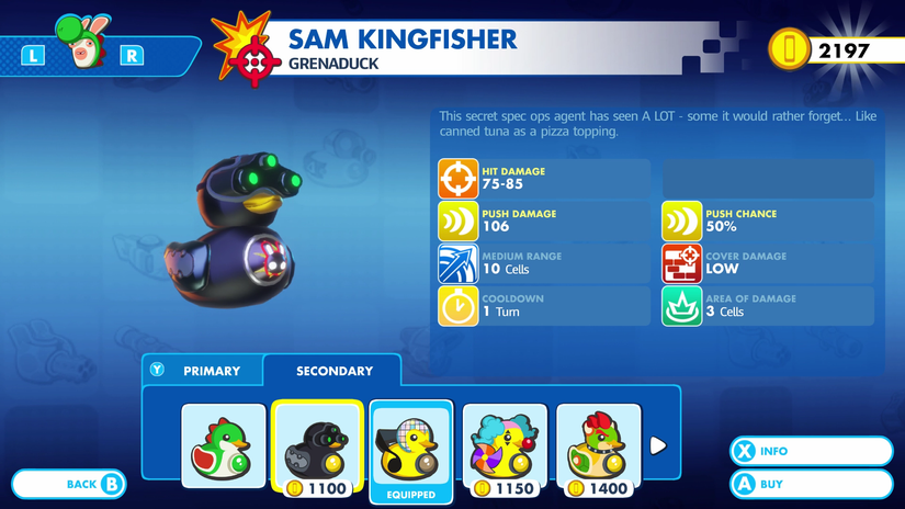 Sentry Mario Rabbids Mario + Rabbids Kingdom Battle weapons guide