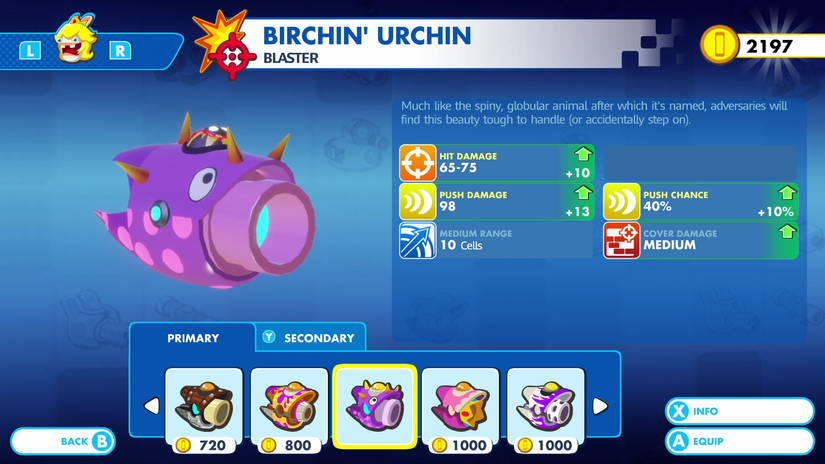 Mario + Rabbids Kingdom Battle weapons guide