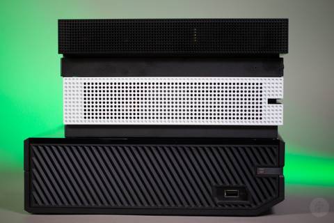 The Xbox One X looks unremarkable, except for its size