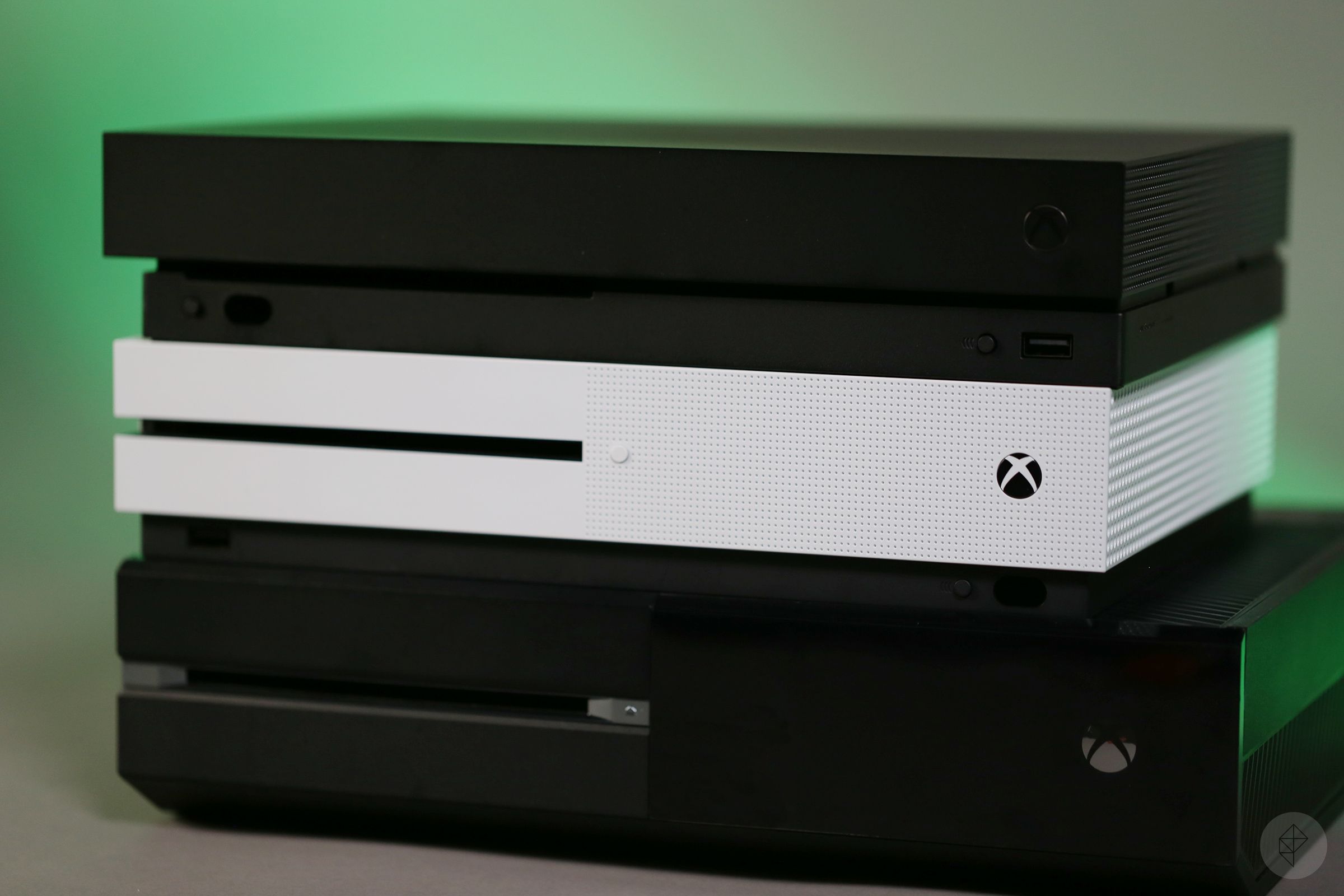 The Xbox One X looks unremarkable, except for its size