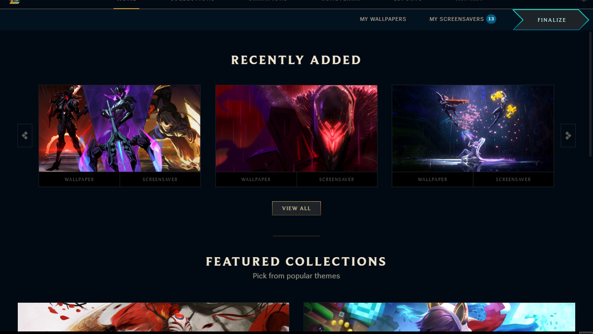 Get League of Legends wallpapers and screensavers using League Displays